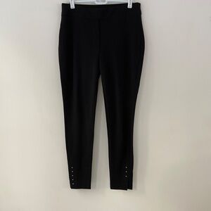 Chicos Black River Stud Leggings, US 8/Chicos Size 1R